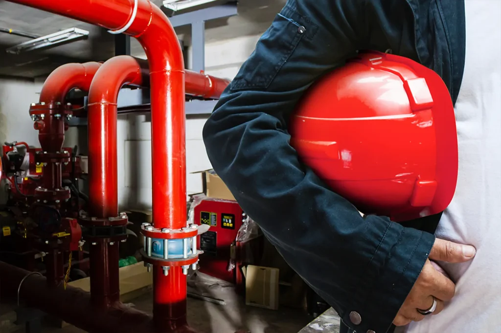 alt="تولید شیر آتش‌نشانی ایستاده با استاندارد NFPA در کارخانه فاسولا"